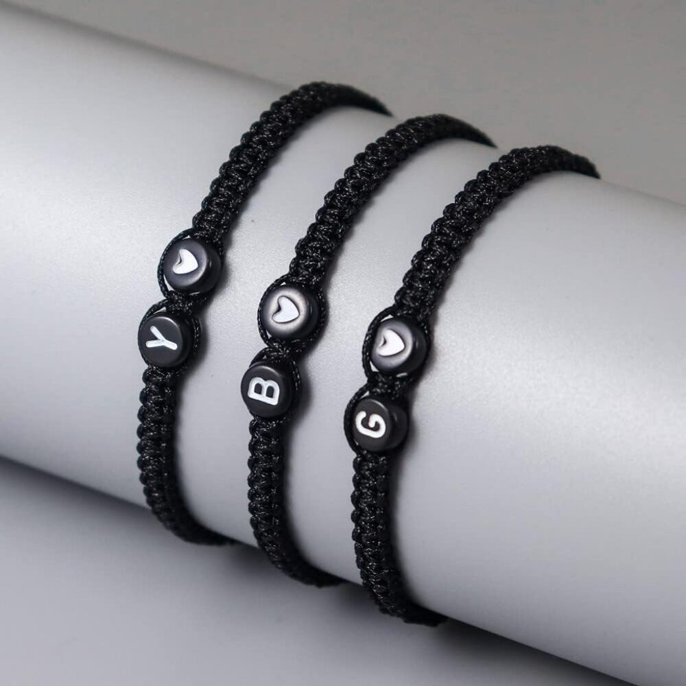 Heart Initial Bracelets 26 Letters Initial Charms… - image 2